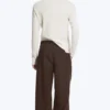 Pantalones de traje holgados con pliegues Nate – Marrón oscuro Pantalones de traje holgados con pliegues Nate – Marrón oscuro