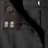 Pantalones de traje holgados con pliegues y talle bajo – Gris oscuro jaspeado Pantalones de traje holgados con pliegues y talle bajo – Gris oscuro jaspeado