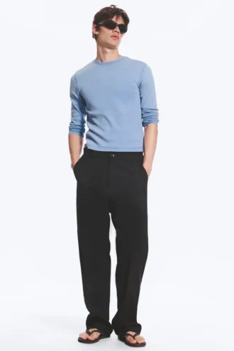 Pantalones de traje holgados de Alessi – Negro Pantalones de traje holgados de Alessi – Negro