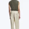 Pantalones de traje holgados de mezcla de lino Nate – Beige claro apagado Pantalones de traje holgados de mezcla de lino Nate – Beige claro apagado