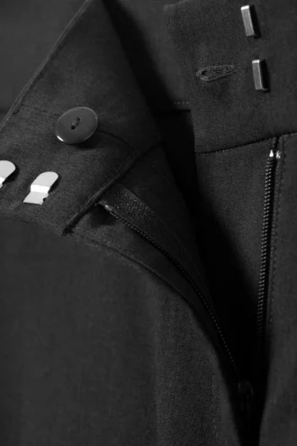 Pantalones de traje holgados de talle bajo con Barrel – Gris oscuro jaspeado