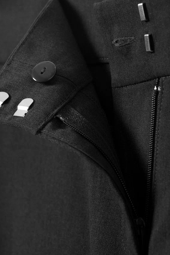 Pantalones de traje holgados de talle bajo con Barrel – Gris oscuro jaspeado Pantalones de traje holgados de talle bajo con Barrel – Gris oscuro jaspeado