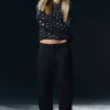 Pantalones de traje holgados de talle bajo – Negro Pantalones de traje holgados de talle bajo – Negro