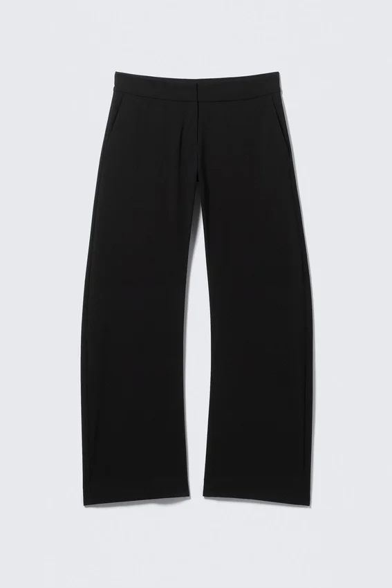 Pantalones de traje holgados de talle bajo – Negro Pantalones de traje holgados de talle bajo – Negro