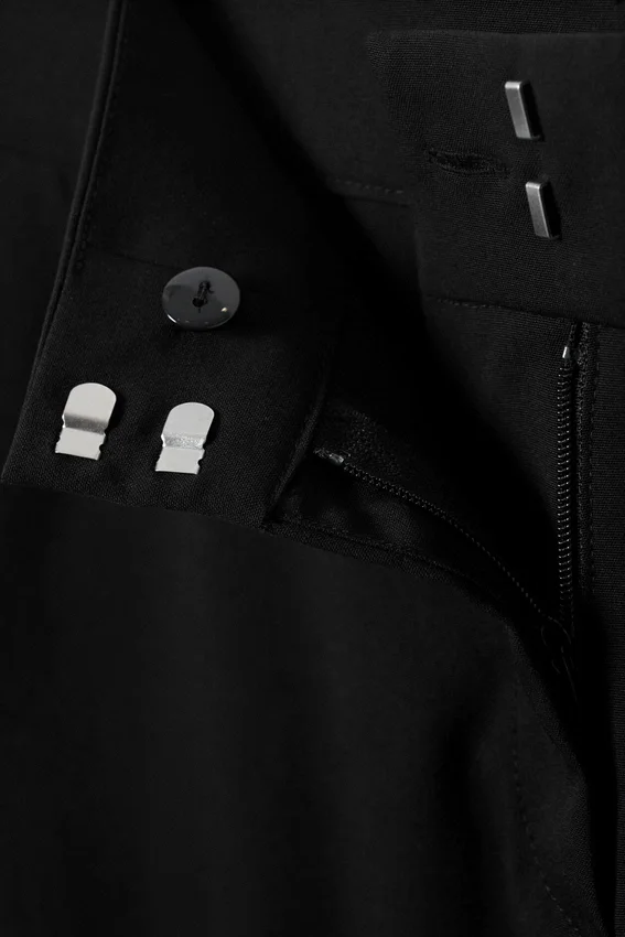 Pantalones de traje holgados de talle bajo – Negro Pantalones de traje holgados de talle bajo – Negro