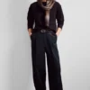 Pantalones de traje holgados Uno – Azul marino oscuro Pantalones de traje holgados Uno – Azul marino oscuro