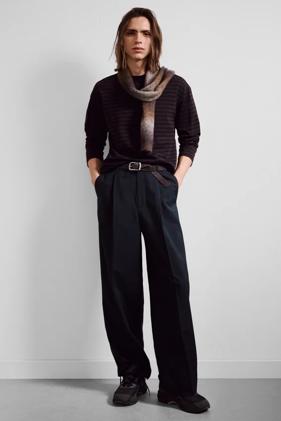Pantalones de traje holgados Uno – Azul marino oscuro Pantalones de traje holgados Uno – Azul marino oscuro
