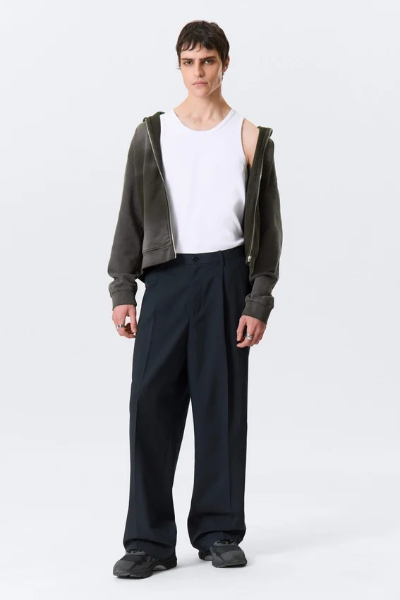 Pantalones de traje holgados Uno – Azul marino oscuro Pantalones de traje holgados Uno – Azul marino oscuro