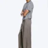 Pantalones de traje holgados Uno – Beige oscuro jaspeado Pantalones de traje holgados Uno – Beige oscuro jaspeado
