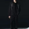 Pantalones de traje holgados Uno con bordados – Negro bordado Pantalones de traje holgados Uno con bordados – Negro bordado