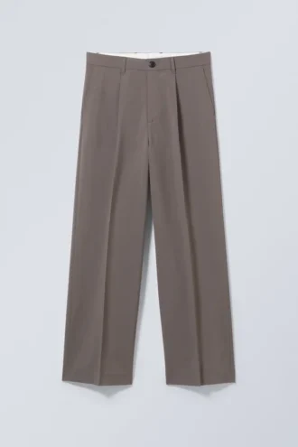 Pantalones de traje holgados Uno – Dark Mole