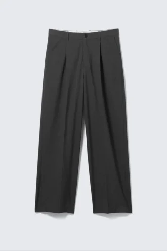 Pantalones de traje holgados Uno – Gris oscuro