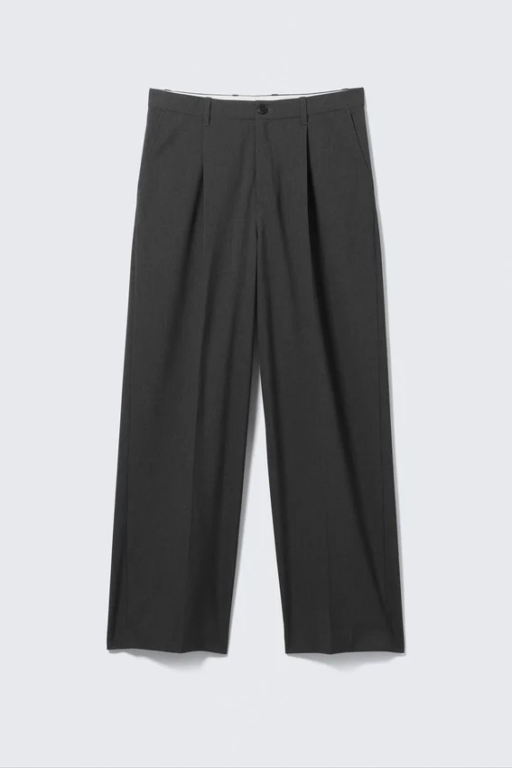 Pantalones de traje holgados Uno – Gris oscuro Pantalones de traje holgados Uno – Gris oscuro