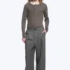 Pantalones de traje holgados Uno – Gris oscuro jaspeado Pantalones de traje holgados Uno – Gris oscuro jaspeado