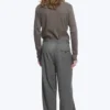 Pantalones de traje holgados Uno – Gris oscuro jaspeado Pantalones de traje holgados Uno – Gris oscuro jaspeado