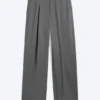 Pantalones de traje holgados Uno – Gris oscuro jaspeado Pantalones de traje holgados Uno – Gris oscuro jaspeado