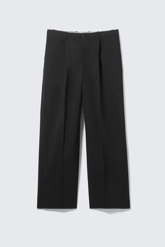 Pantalones de traje holgados Uno – Negro Pantalones de traje holgados Uno – Negro