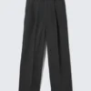 Pantalones de traje holgados Uno – Negro a cuadros Pantalones de traje holgados Uno – Negro a cuadros