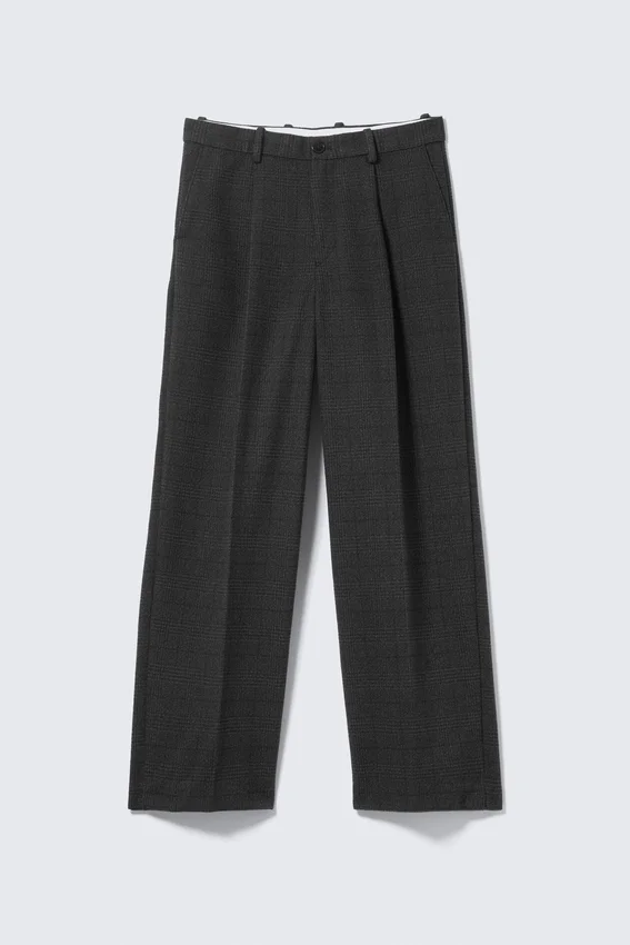 Pantalones de traje holgados Uno – Negro a cuadros Pantalones de traje holgados Uno – Negro a cuadros