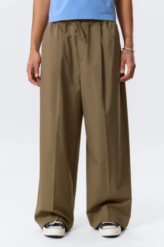 Pantalones de traje oversize – Beige