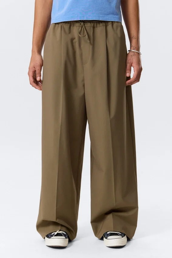Pantalones de traje oversize – Beige Pantalones de traje oversize – Beige