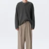 Pantalones de traje plisados de corte holgado Nate – Beige jaspeado a rayas Pantalones de traje plisados de corte holgado Nate – Beige jaspeado a rayas