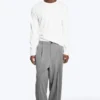 Pantalones de traje plisados de corte holgado Nate – Gris claro apagado Pantalones de traje plisados de corte holgado Nate – Gris claro apagado
