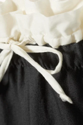 Pantalones de traje sin cremallera de talle medio – Gris oscuro