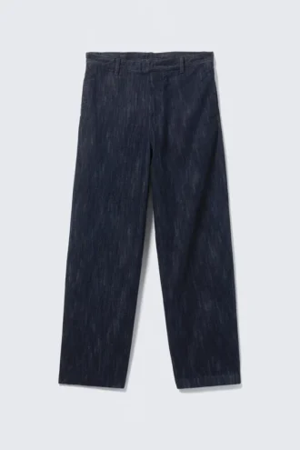 Pantalones de traje vaqueros de corte holgado – Slub Rinse – Azul oscuro