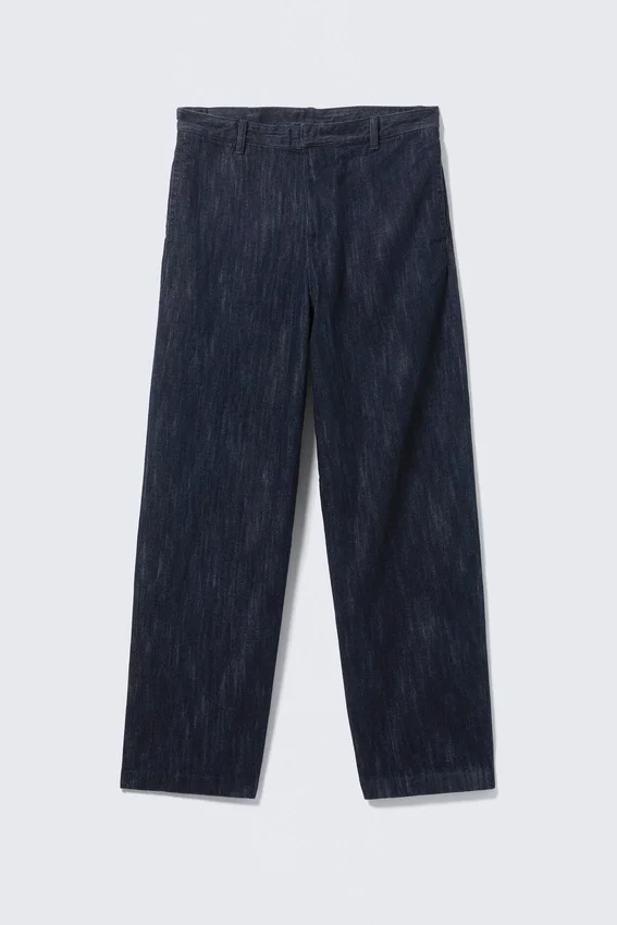 Pantalones de traje vaqueros de corte holgado – Slub Rinse – Azul oscuro Pantalones de traje vaqueros de corte holgado – Slub Rinse – Azul oscuro