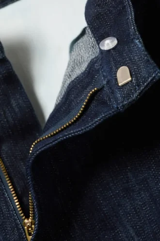 Pantalones de traje vaqueros de corte holgado – Slub Rinse – Azul oscuro