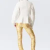 Pantalones elásticos acampanados de talle bajo – Amarillo claro – Estampado floral Pantalones elásticos acampanados de talle bajo – Amarillo claro – Estampado floral