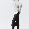 Pantalones elásticos acampanados de talle bajo – Negro Pantalones elásticos acampanados de talle bajo – Negro