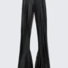 Pantalones elásticos acampanados de talle bajo – Negro Pantalones elásticos acampanados de talle bajo – Negro