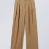 Pantalones Hazel de lyocell – Beige oscuro Pantalones Hazel de lyocell – Beige oscuro