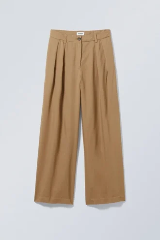 Pantalones Hazel de lyocell – Beige oscuro