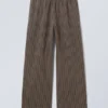 Pantalones holgados de algodón – Rayas marrones Pantalones holgados de algodón – Rayas marrones