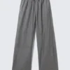 Pantalones holgados de cambray – Negro jaspeado Pantalones holgados de cambray – Negro jaspeado