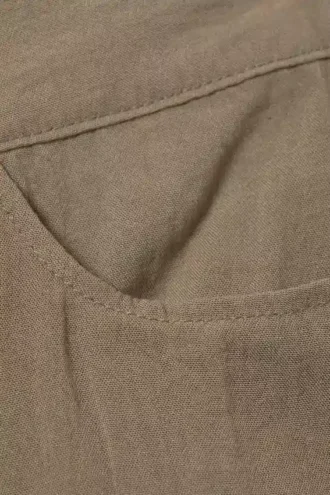 Pantalones holgados de cintura baja con efecto arrugado – Beige