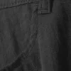 Pantalones holgados de cintura baja con efecto arrugado – Gris oscuro