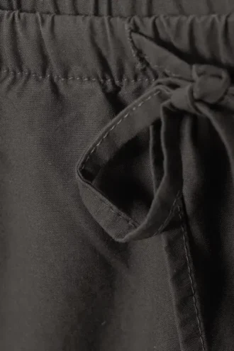Pantalones holgados de cintura baja lavados – Gris oscuro