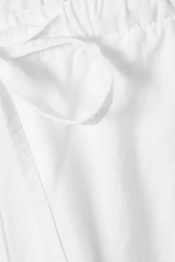 Pantalones holgados de cintura baja y lavado desgastado – Blanco Pantalones holgados de cintura baja y lavado desgastado – Blanco