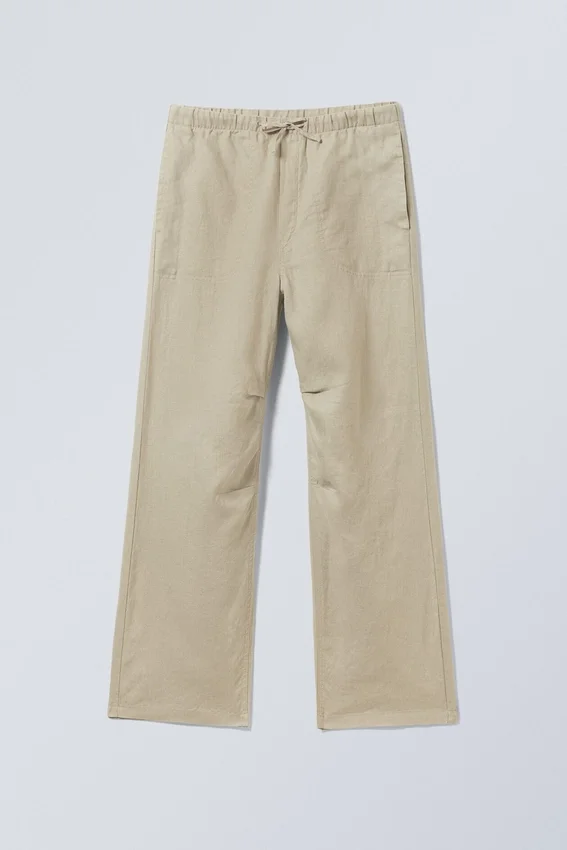 Pantalones holgados de lino – Crudo Pantalones holgados de lino – Crudo