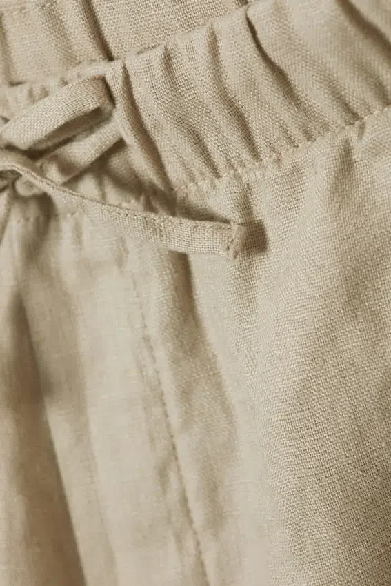 Pantalones holgados de lino – Crudo Pantalones holgados de lino – Crudo
