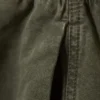Pantalones holgados de lona lavada de talle bajo – Verde caqui oscuro lavado Pantalones holgados de lona lavada de talle bajo – Verde caqui oscuro lavado