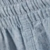 Pantalones holgados de mezcla de lino – Azul polvoriento jaspeado Pantalones holgados de mezcla de lino – Azul polvoriento jaspeado