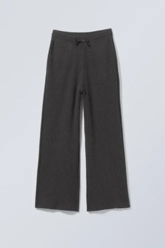Pantalones holgados de punto Darwin – Gris oscuro