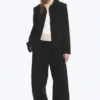 Pantalones holgados de ripstop lavado – Negro Pantalones holgados de ripstop lavado – Negro