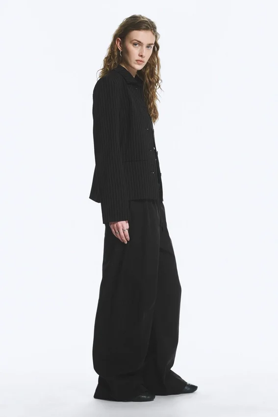 Pantalones holgados de ripstop lavado – Negro Pantalones holgados de ripstop lavado – Negro