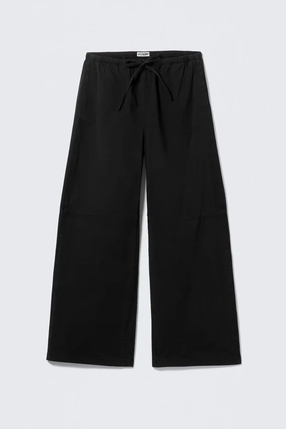 Pantalones holgados de ripstop lavado – Negro Pantalones holgados de ripstop lavado – Negro
